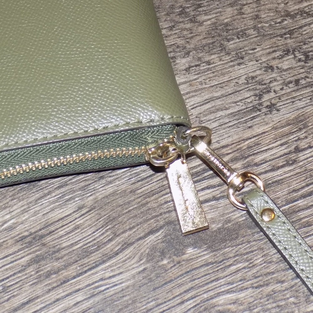 Michael Kors Jet Set Continental Wallet‎ Women Olive Green Good Saffiano Leather - Picture 6 of 8